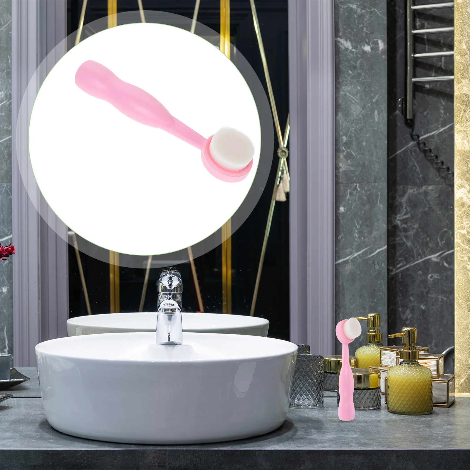 

Facial Cleansing Brush Exfoliating Face Scrubber Manual Deep Gentle on Skin No Needed