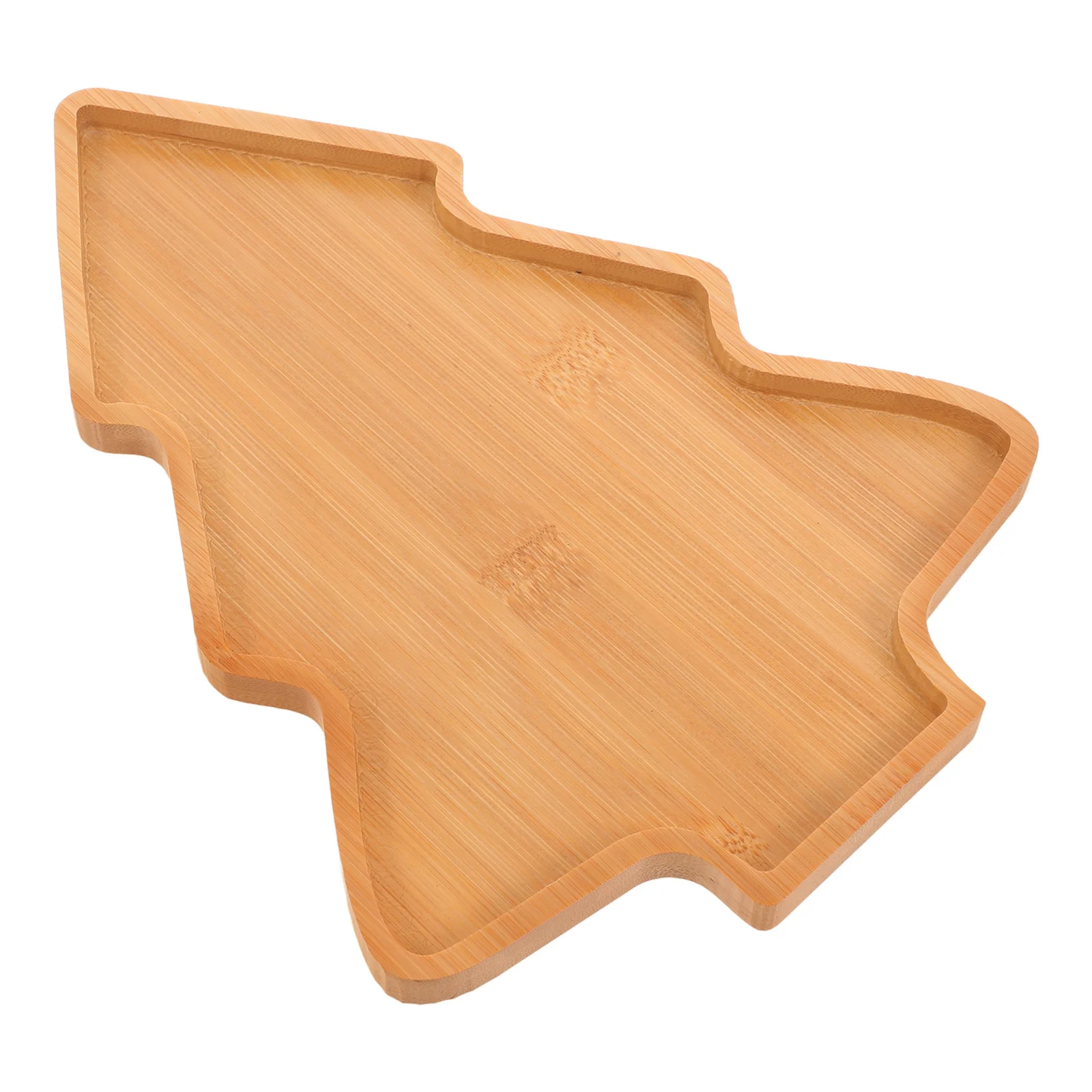 

Unique Xmas Tree Shaped Wood Plate Safe for Family Gatherings Party Use Christmas Tree Dish Creative Dish Tray