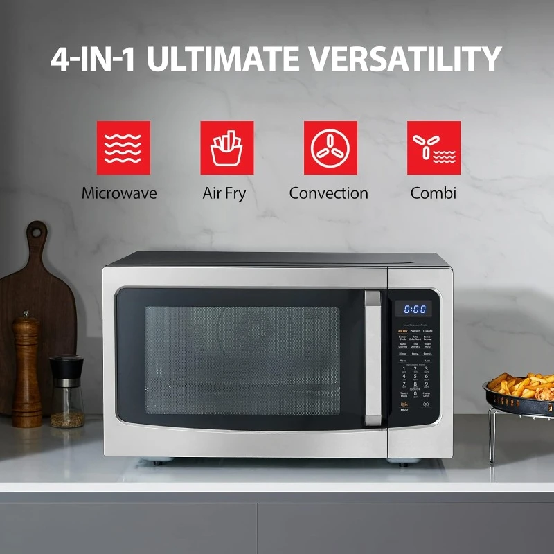 4-in-1 ML-EC42P(SS) Countertop Microwave Mute Function, Position Memory 13.6