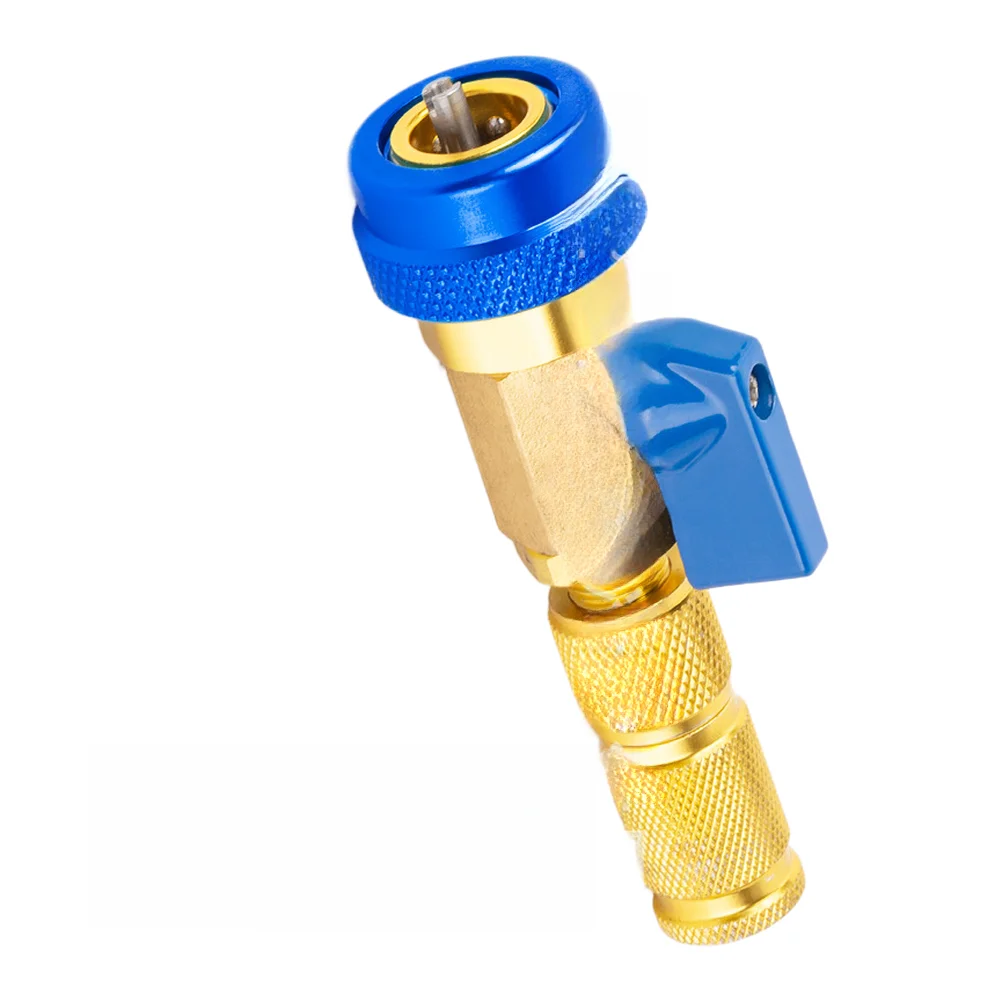 Red Car AC Repair Tool Automotive AC Valve Tool Quick Replacement Wrench Brass Construction 45Bar Pressure Rating