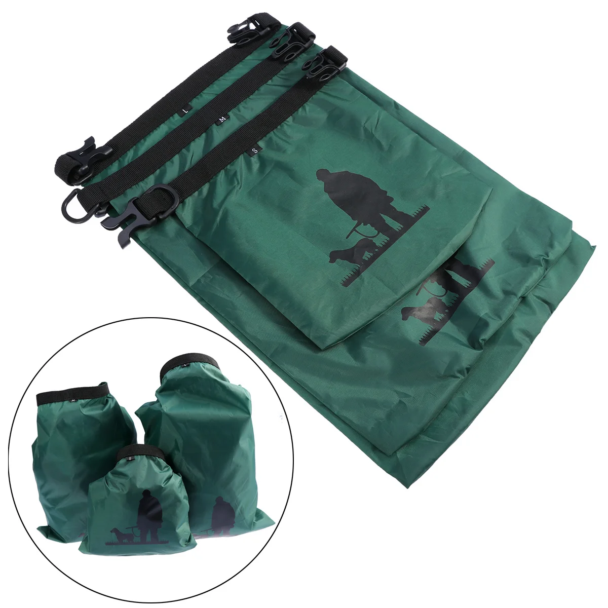 

3 Pcs Multifunction Waterproof Bag Travel Canoeing Fabric Pouch Camping Storage