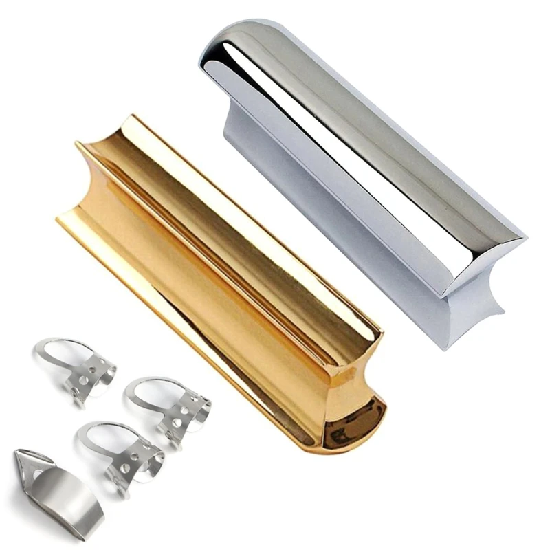 Guitarra guitarra guitarra acero inoxidable Guitar Slide Slide Slide Dobro Dobro Tonel Tonel Tonel Bar Oro Plata