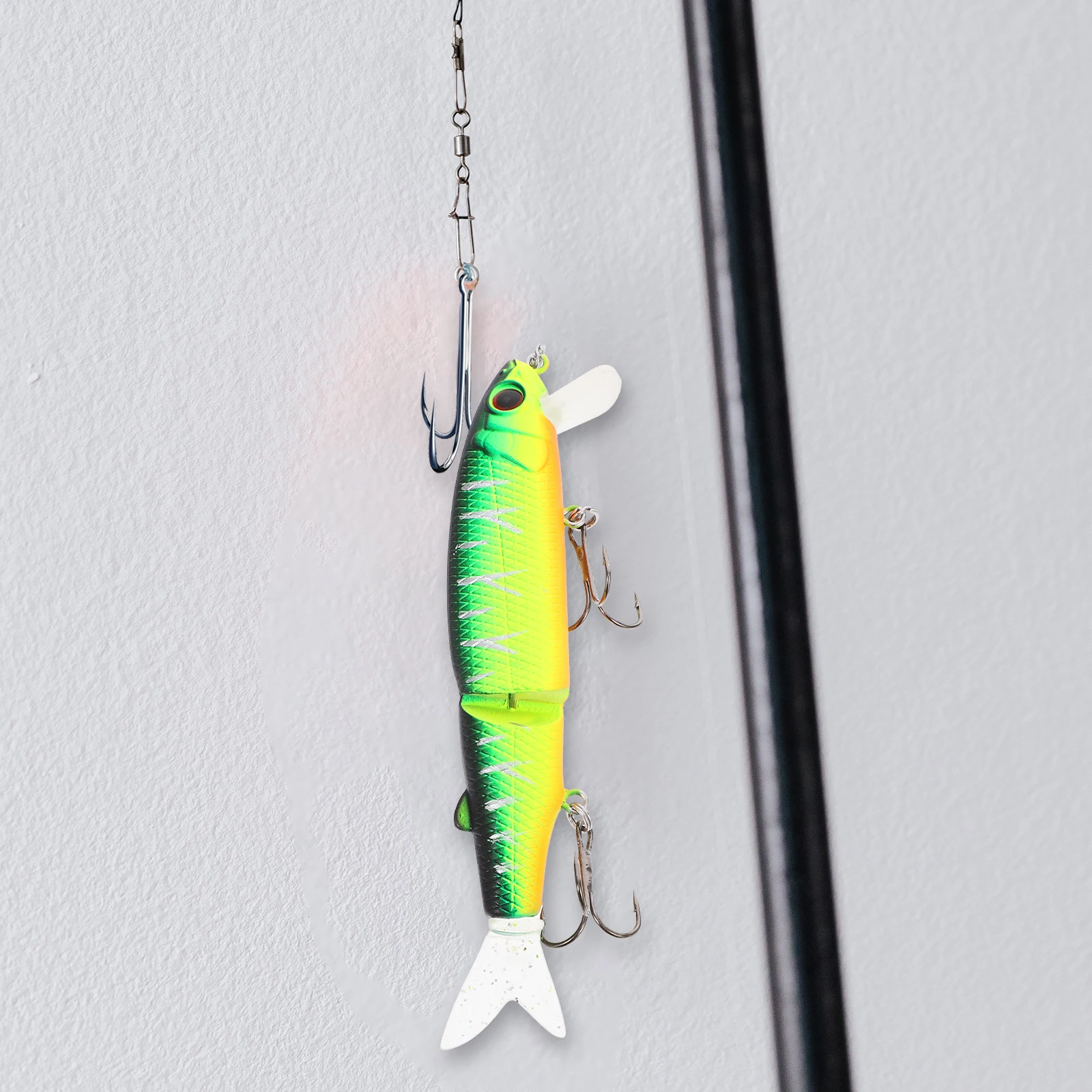 

1pc Suspended Fishing Baits Lifelike Lures Soft Tail Reusable Fish Shape Carp Silver Carp Bass Fishing Supplies Accessories