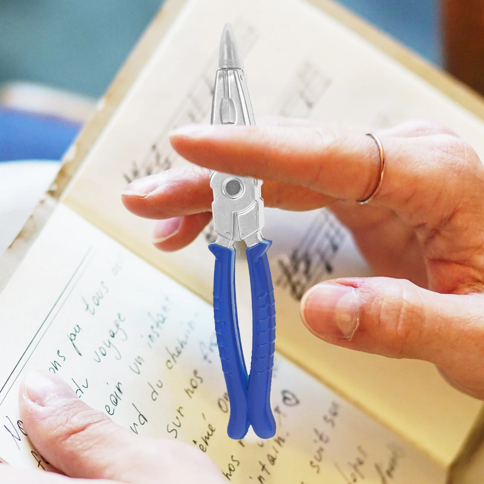 

6 Pcs Tool Shaped Ballpoint Pens Red Blue Silver Colors Writing Accessories Portable Household Fun Stationery Gifts Hardware