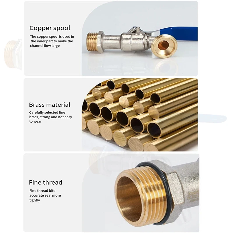 Copper Quick Opening Washing Machine Faucet Outdoor Garden Garden Mop Pool 4 Diverging Nozzle Quick Connection Balcony Faucet