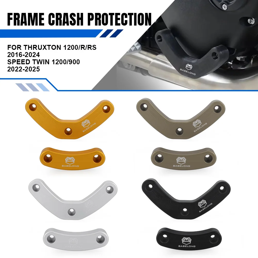 

New Motorcycle Left And Right Engine Case Slider Protect Set Part For Thruxton 1200/R/RS 2016-2024 Speed Twin 1200/900 2022-2025