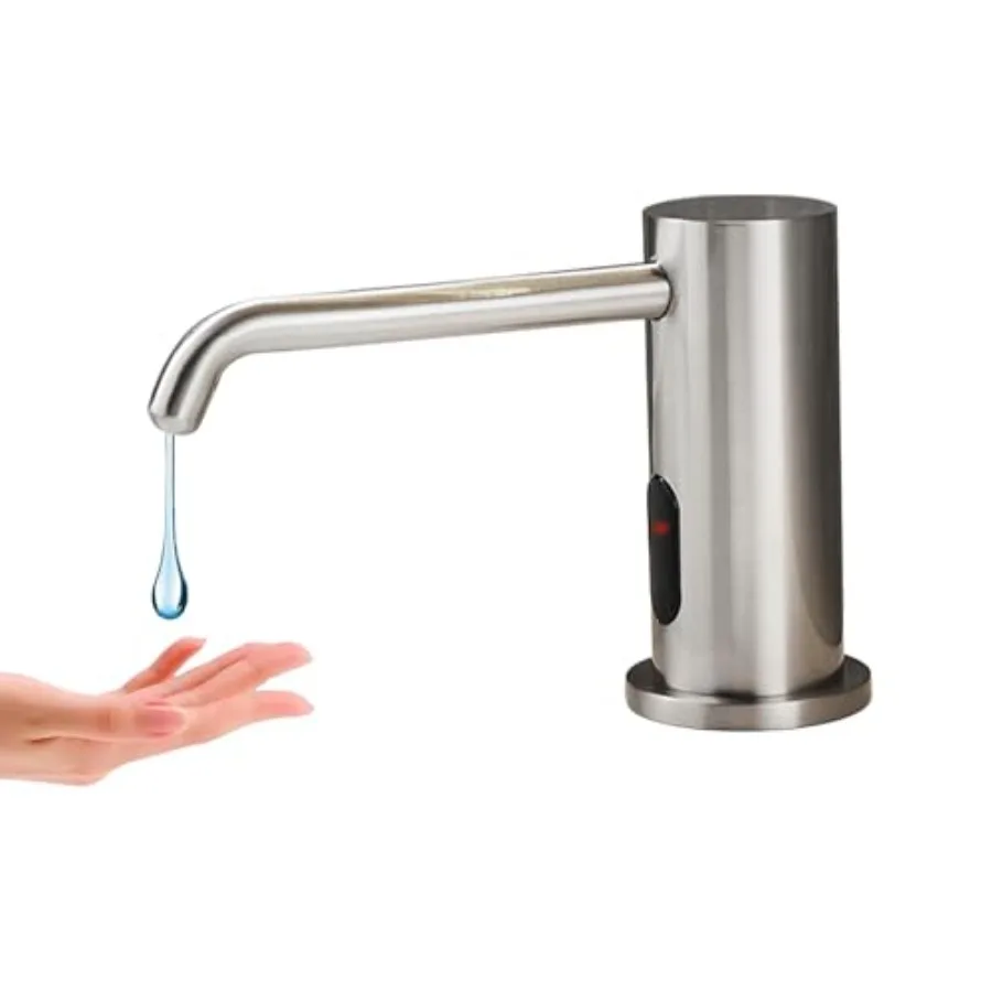 

Touchless automatic liquid soap dispenser for bathroom and kitchen: 33.81oz/1000ml capacity, ABS plastic body, white, upgraded