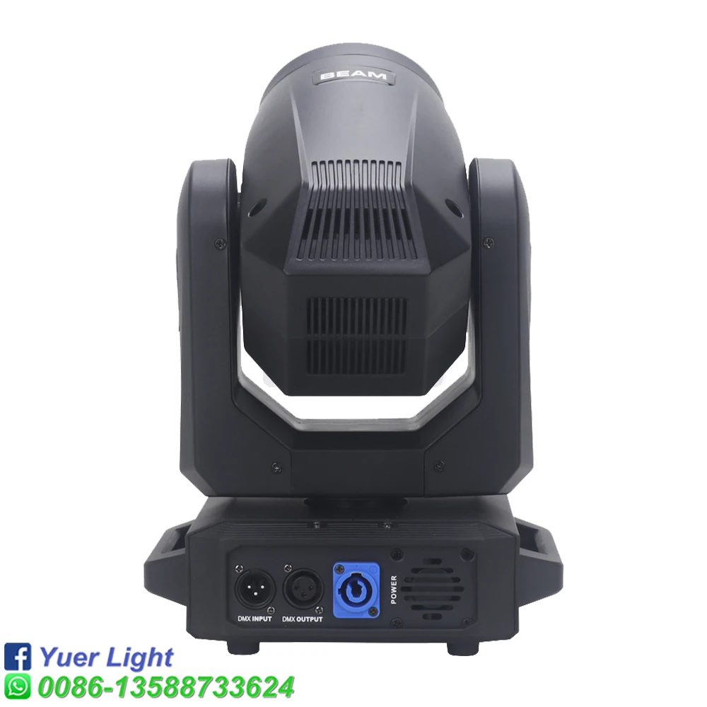 Imagem -04 - Yuer-led Moving Head Beam Light Gobo com Anel 18 Prisma Rainbow Effect Dmx Control Disco Party Clube Iluminação de Palco dj 200w