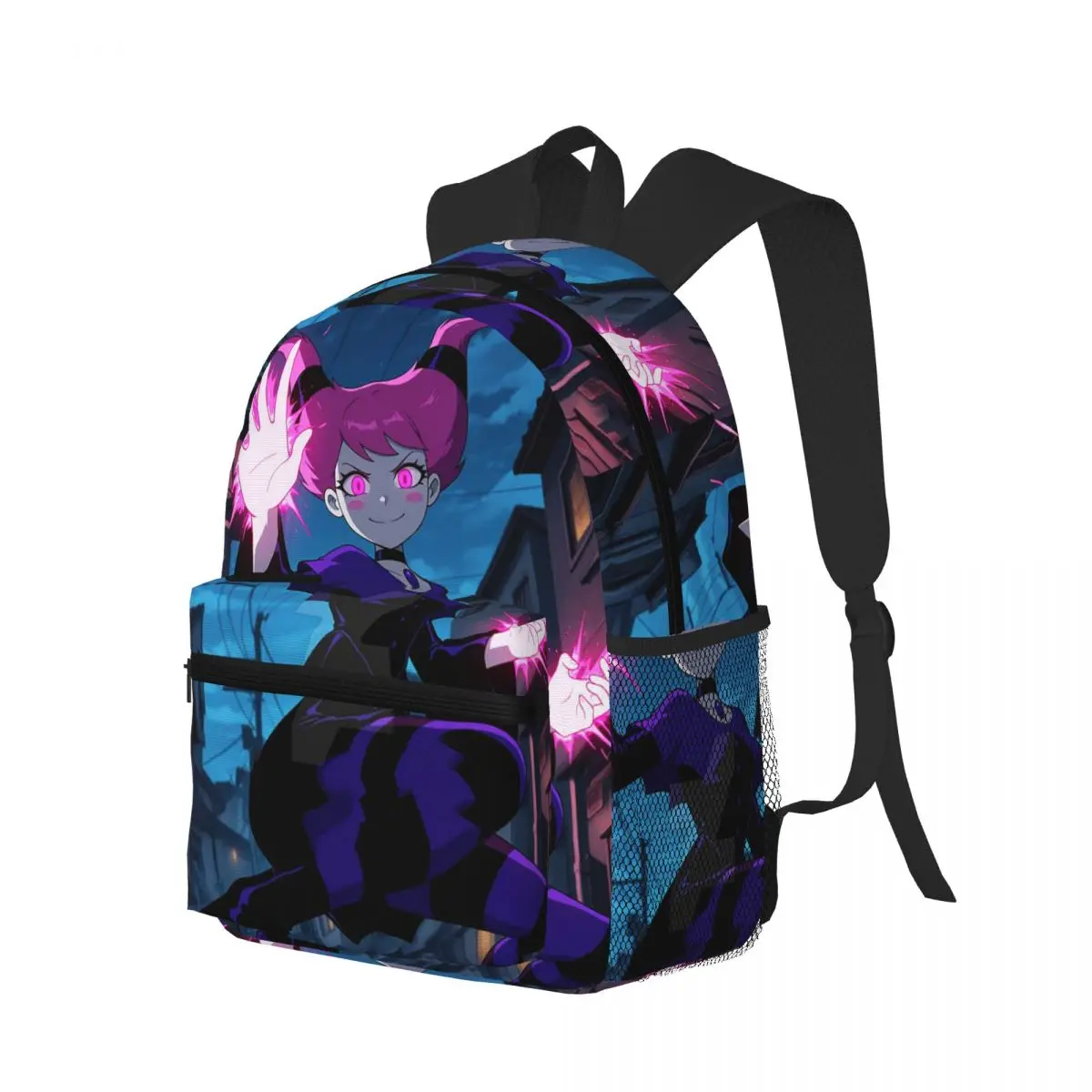Cartoon Teen Titans Go Jinx Studentenrucksack, Schultasche, Wandern, Reisen, Tagesrucksack für Jungen und Mädchen, modische Büchertasche, Umhängetaschen
