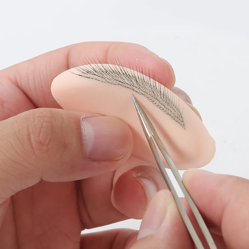 Realistic 3 Layer Eyelash Extension Practice Silicone Model Reusable Training Eyelids Lash Tech Supplies Makeup Tool Mannequin