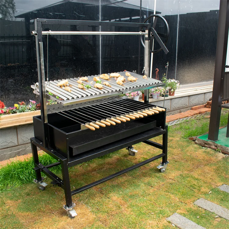 Argentine  Auto Rotating Skewer BBQ Grill  Modern  Grill Restaurant Kitchen for Home Outdoor Grilling