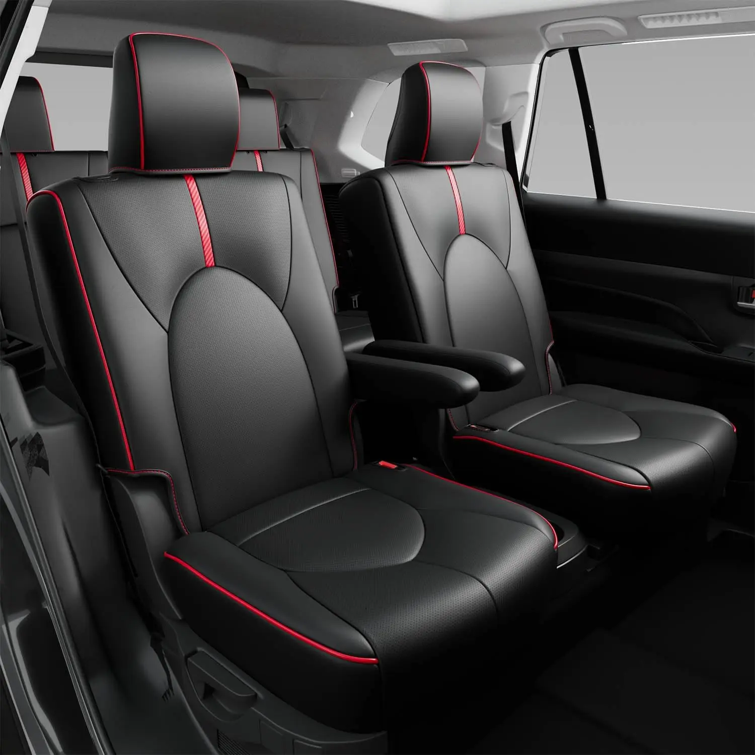 Car Special Seat Covers 7 seats For Toyota Highlander 2024 2025 Grand Highlander Waterproof leather Cushion Car Seat Cover