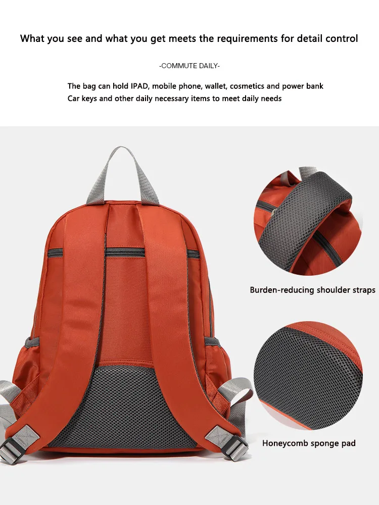 Fouvor New Fashion School Bags for Women Student 2024 Casual Travel light Backpacks Oxford Large Capacity Shoulders Bag 2587-11