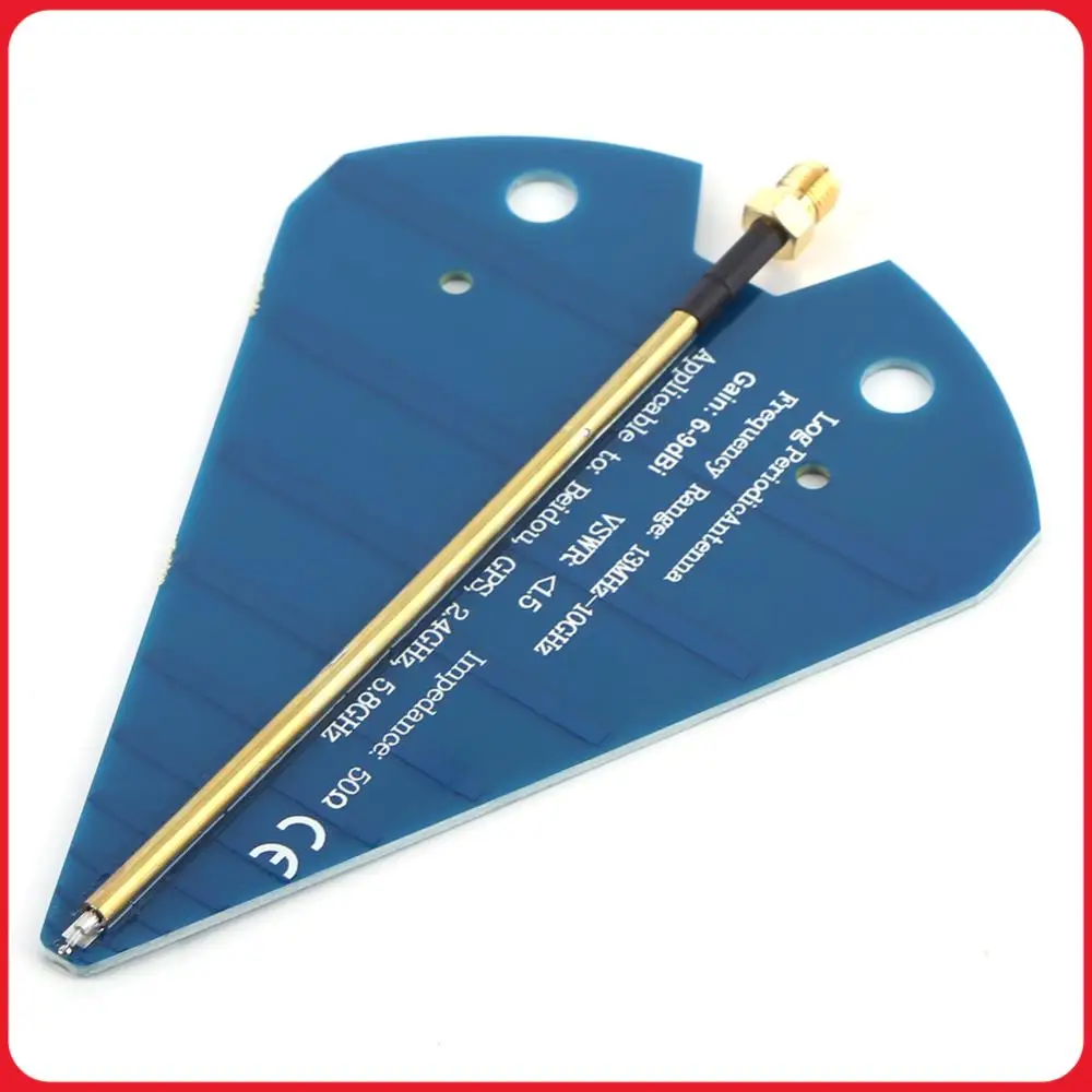 1300MHz-10GHz Mini Log Periodic Antenna 6-9dB Gain High Gain Antenna Horizontal/Vertical Polarization for Broadband Measurement