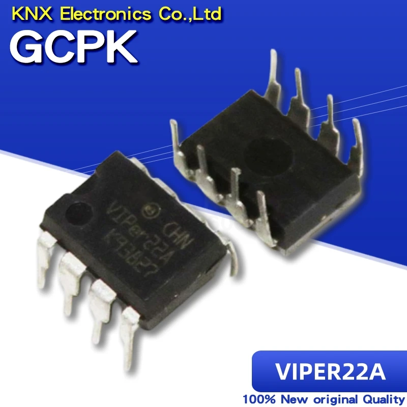 VIPER12A VIPER22A, VIPER20A, VIPER32, VIPER53, VIPER16L, VIPER17L, VIPER26L, VIPER27L, DIP-8, 100% Original, New, 5 قطعة