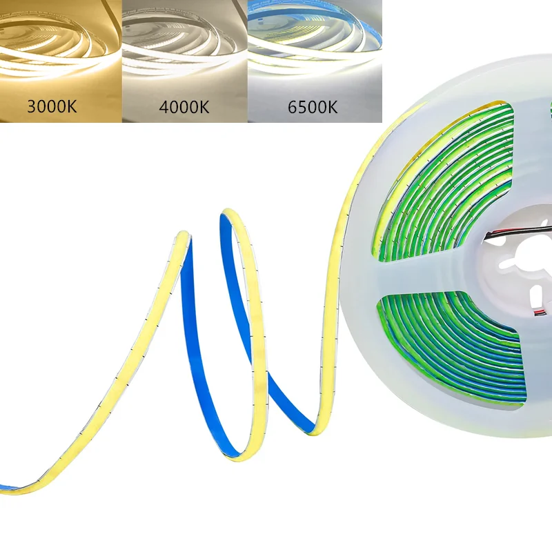 5V 12V 24V COB Strip Light 5mm Szerokość Taśma LED Ultrathin Superfine 1cm Cut Daylight 6500K Naturalna biel 4000K Ciepła biel 3000K 5M