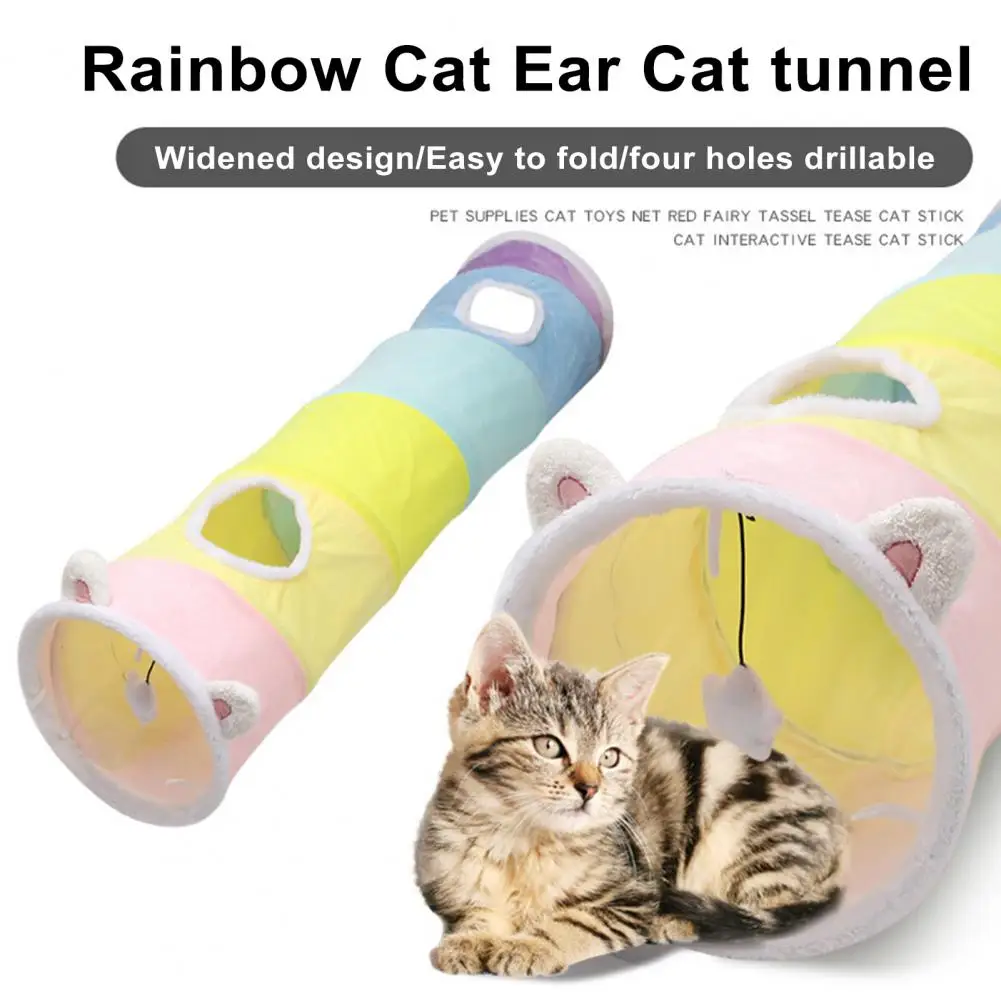 

Space-saving Cat Tunnel Reinforced Cat Tunnel Foldable Cat Tunnel Toy Space Scratch-resistant Portable for Cats