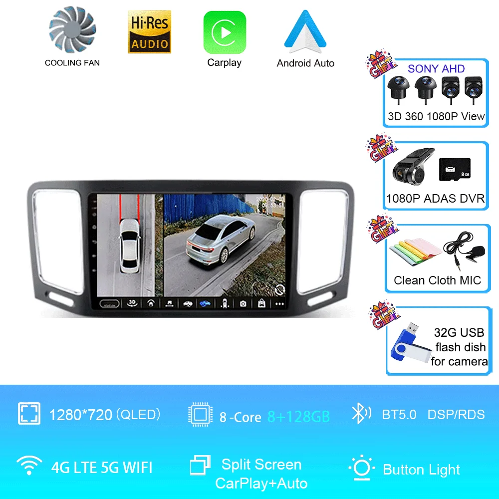 Car Radio Android Auto Stereo For Volkswagen VW Sharan SEAT Alhambra 7N 2010-2022 Multimedia Player GPS Carplay 4G BT Wifi Video image 3
