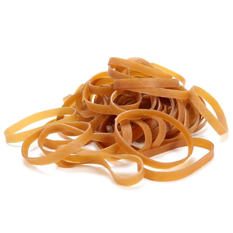 50/100 szt. Mocne elastyczne opaski gumowe 60*8mm żółta gumka wysokiej jakości taśmy kleje elementy złączne