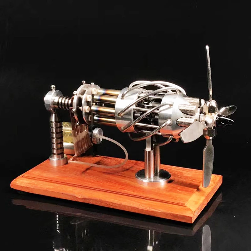

Swashplate 16-Cylinder Aircraft Engine Model 8-Cylinder Thermal Power Can Start A Micro Mini Steam Engine Student Gift