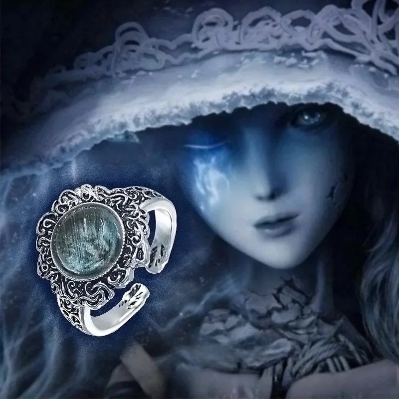 Juego de anillos de Luna oscura para hombres y mujeres, anillo de silbato de Steed Spectral, sortija de Melina, herramienta de Torrent, anillos de dedo ajustables, joyería