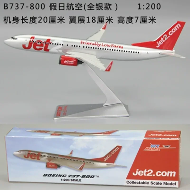 1:200 Scale A321 B737-800 Jet 2 Holidays ABS Plastic Airplane Model Toys Aircraft Plane Model Toy Assembly Resin for Collection