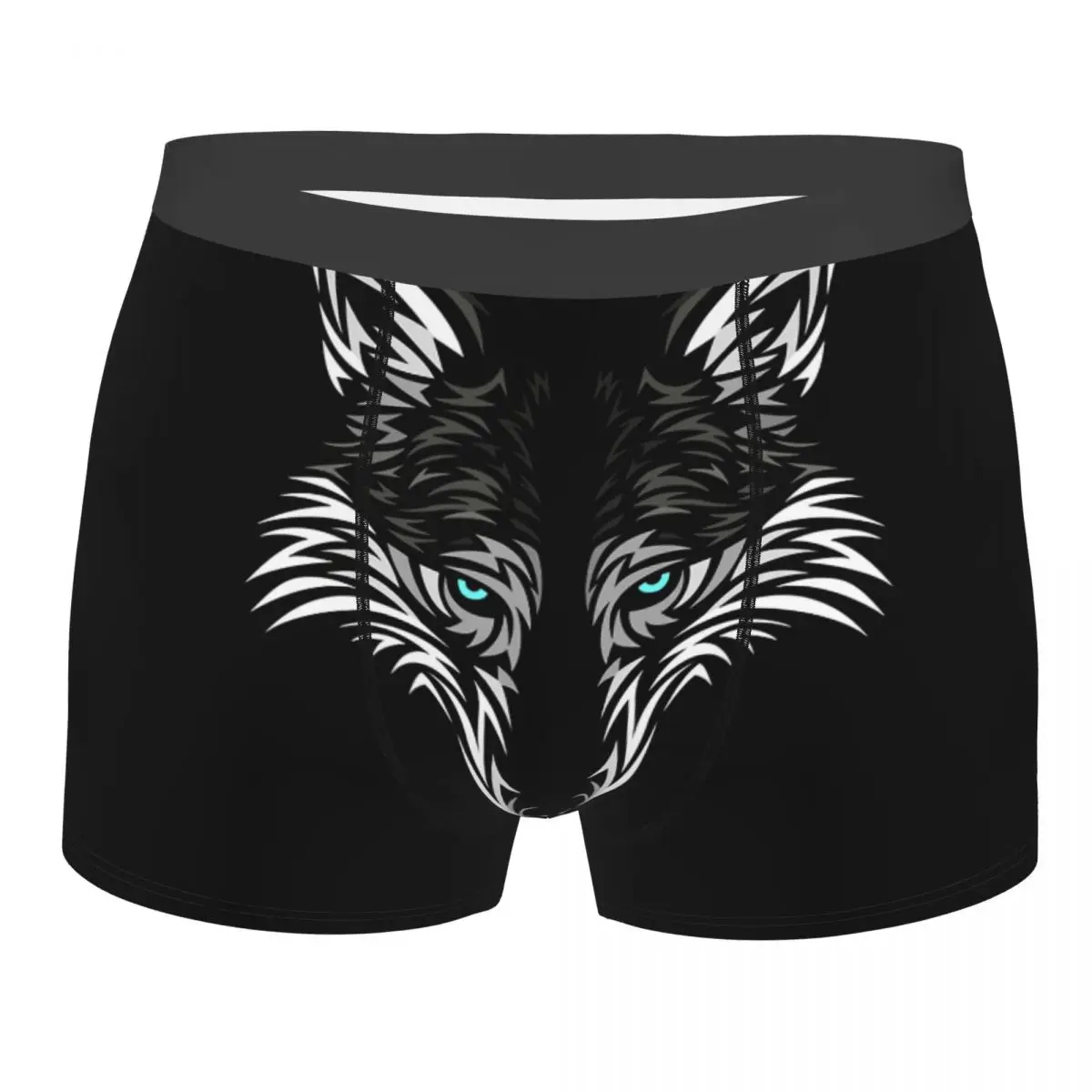 

Tribal Wolf Face Underpants Breathbale Panties Male Underwear Print Shorts Boxer Briefs