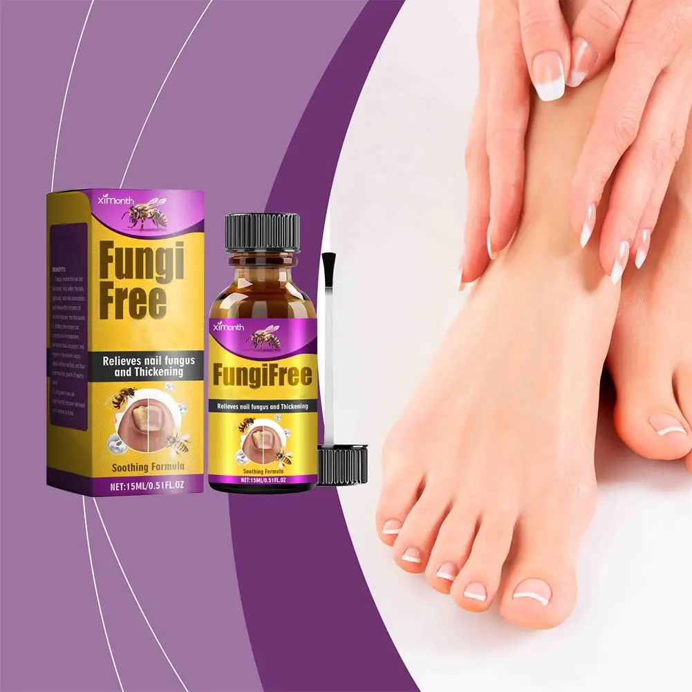 15ml Bee Nail Care Solution Nail Fungal Essence Feet Onychomycosis Nail Bright Soft