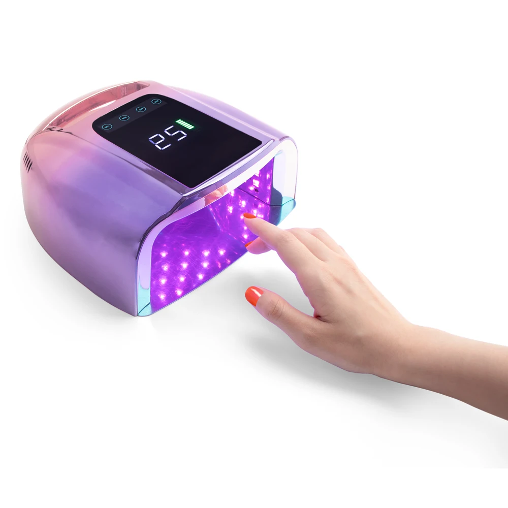 Professional Salon Use Gradient Purple Fashion Cordless Rechargeable Wireless LED UV Light Nail Lamp Nail Dryer