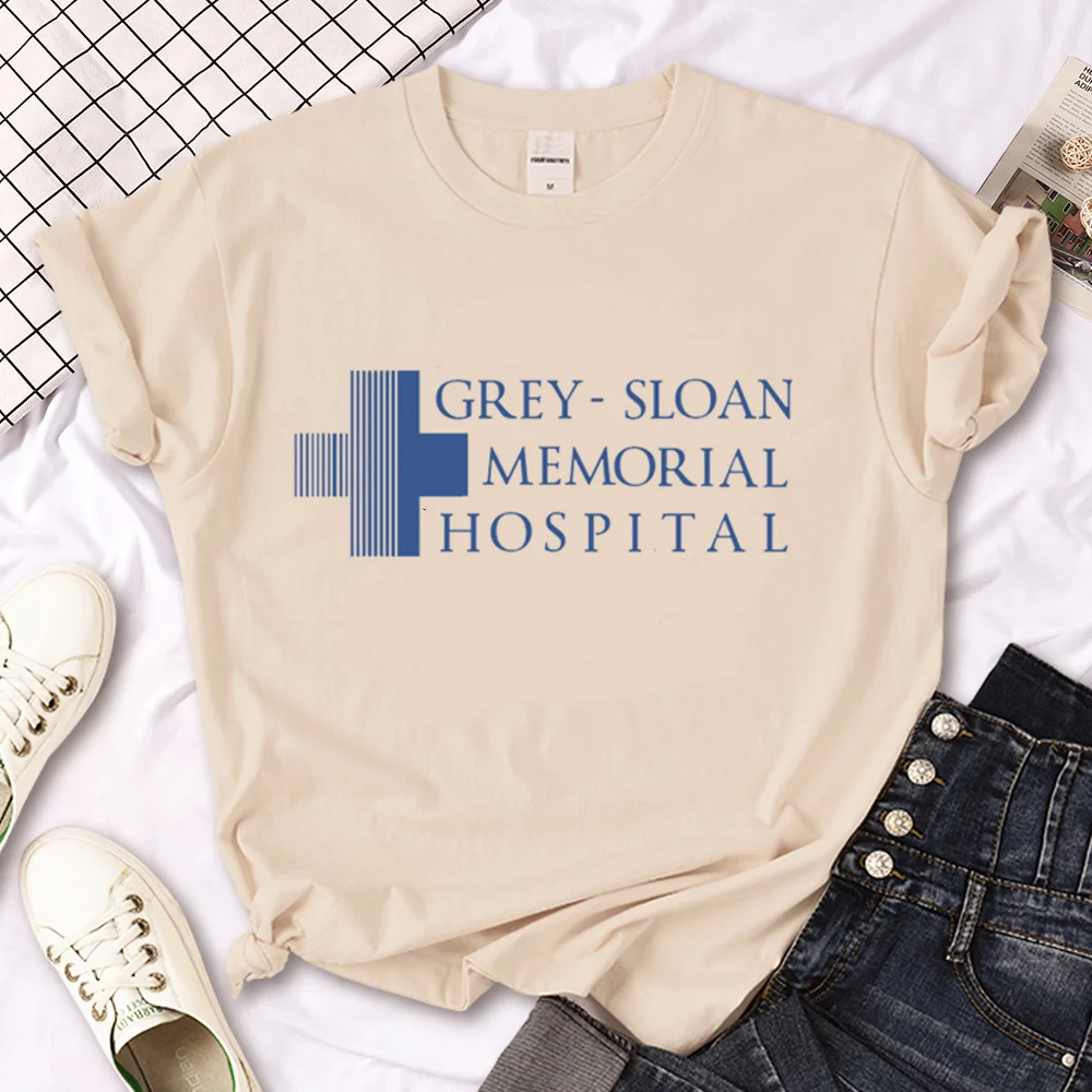 Dameskleding Grays Anatomy T-shirt Dames Comic Designer Zomer Top Meisje Grappige kleding Dameskleding
