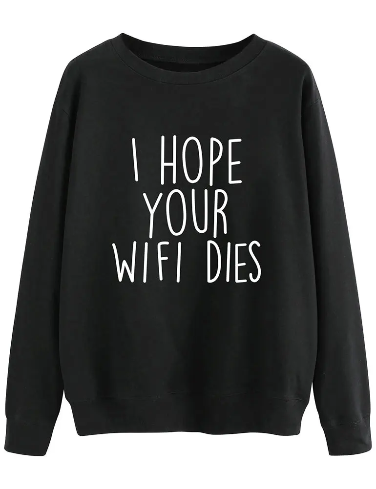 هوديي برقبة دائرية: أحدث صيحات الموضة باللون الأسود عبر الحدود وأنا أمل قوالب WIFI الخاصة بك #1