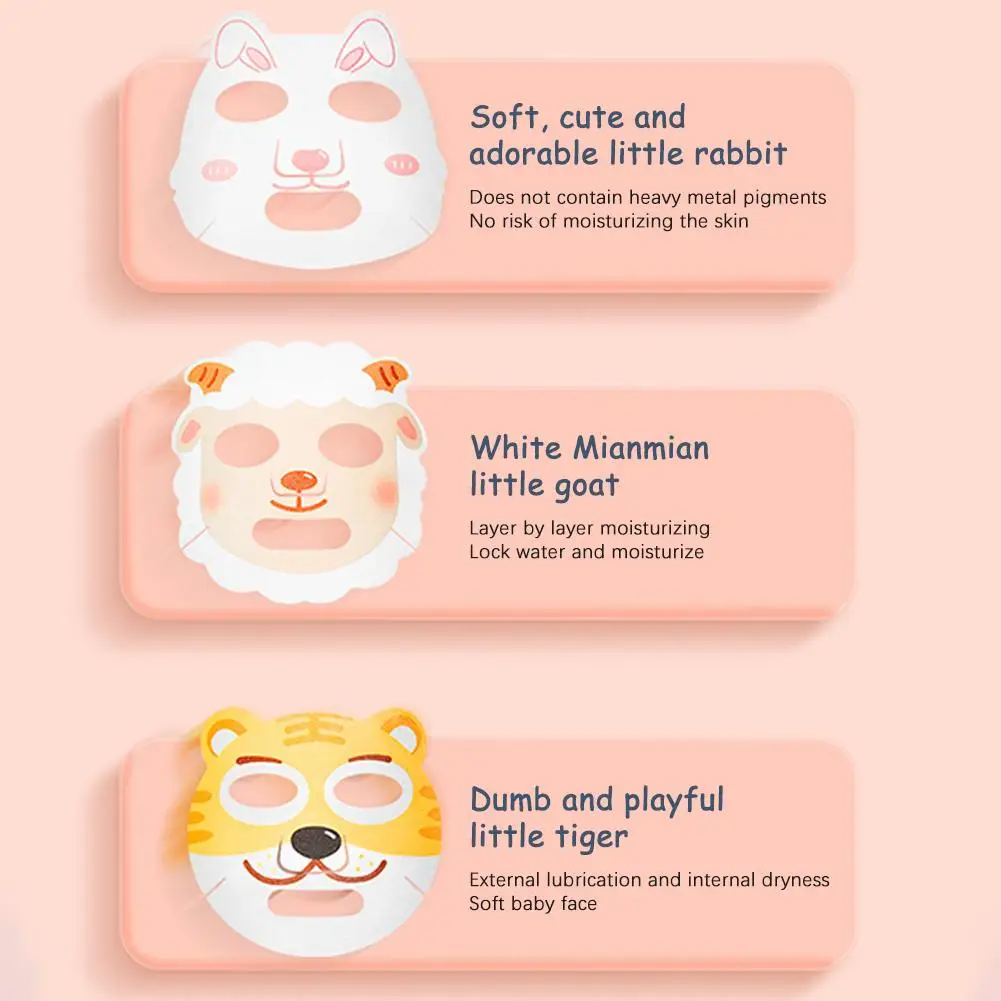 

Cute Animal Cartoon Sheet Masks Childrens Spa Facial Masks Nourish For All Skin Types Gentle Moisturizing Brighten Mask Skincare