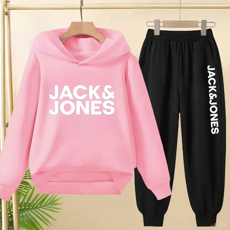 Solid Hoodie Jogger Tracksuit Front Decor Print Elastic Sweatpants Soft Breathable All Match Men Daily Fitness Set view 5