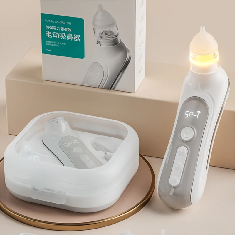 

Baby Nasal Aspirator Automatic Electric Nose Sucker Cleaner for Infants Low Noise with Soothing Music Colorful Light