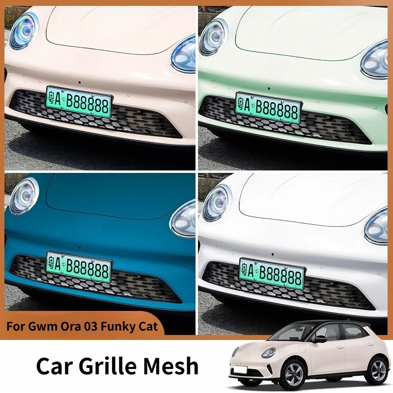 

Car Grille Mesh For Gwm Ora 03 Funky Cat 21-24 2025 Sedan Liftback Anti-dust Grille Dust Covers Auto Accessories