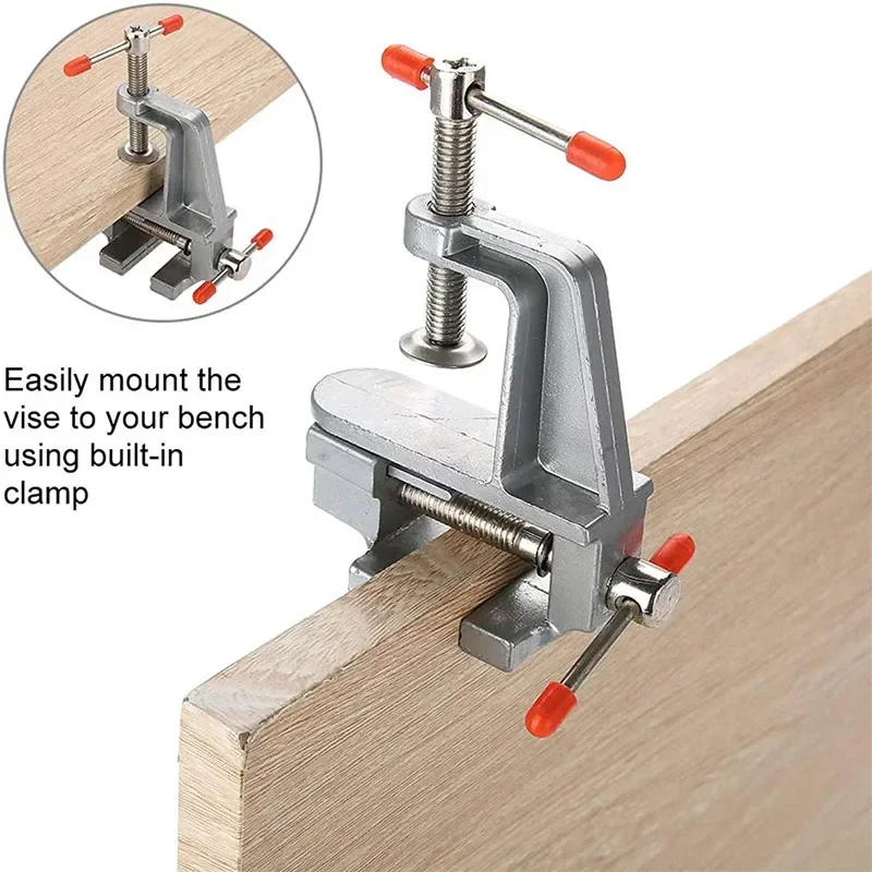 Imagem -02 - Alumínio Mini Hobby Vise Bench Braçadeira Durável Faça Você Mesmo Portátil Ferramentas de 30 mm Mesa Artesanato Pequeno Joalheiros Madeira