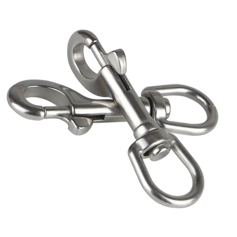 1PC Hook 316 Stainless Steel Swivel Eye Bolt Spring Snap Hook 65/72/82/91/100/126mm Marine Diving D Ring Snap Hooks With Swivel