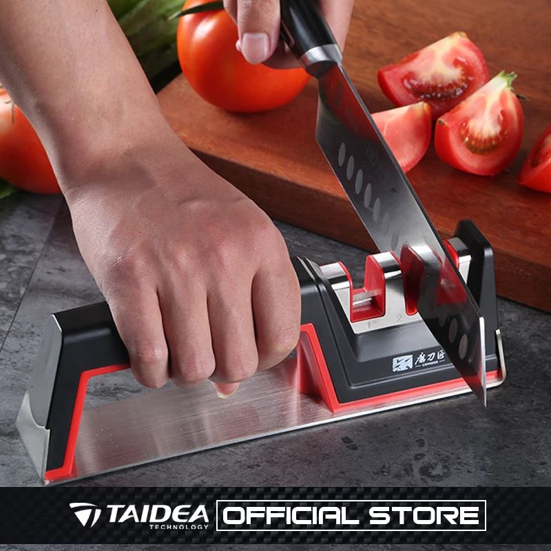 GRINDER Professional Kitchen Knife Sharpener sharpener system Carbide Ceramic amolador de faca tool sharpening machine TAIDEA