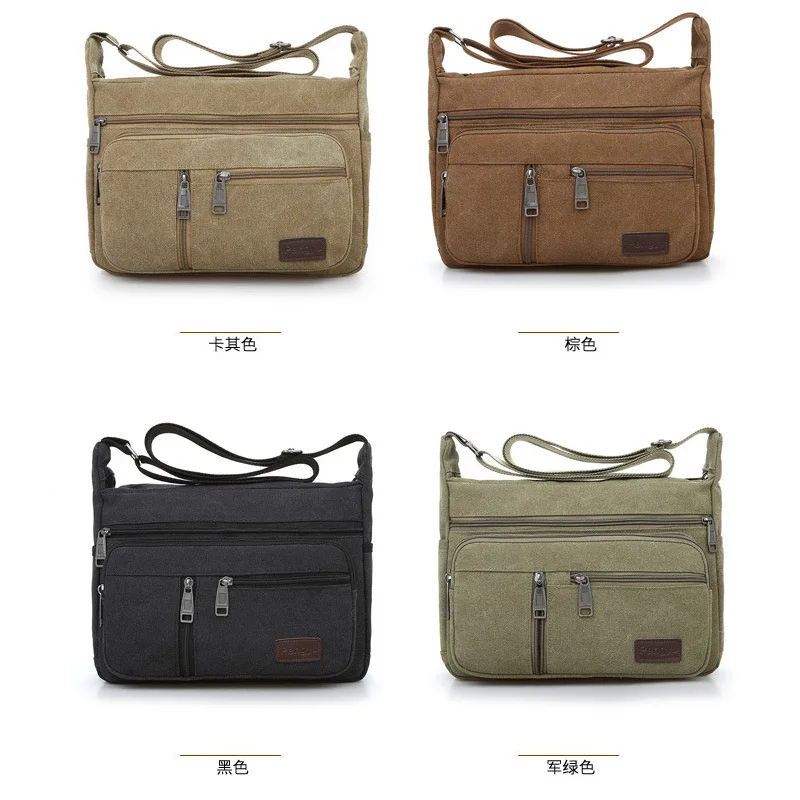 Crossbody Bag for Men Canvas Large Capacity Shoulder Bags Casual Tote Travel Men\'s Luxury Messenger Bags Fashion Travel Handbag