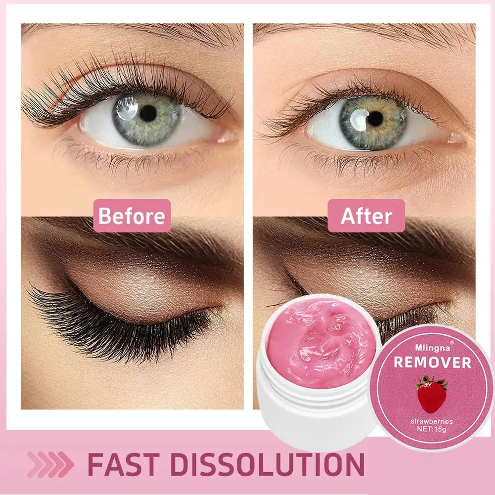 15g Eyelash Glue Remover Makeup Tools Korea Professional Lash Extensions Remover Fruit Scent Lash Glue Remover Cream
