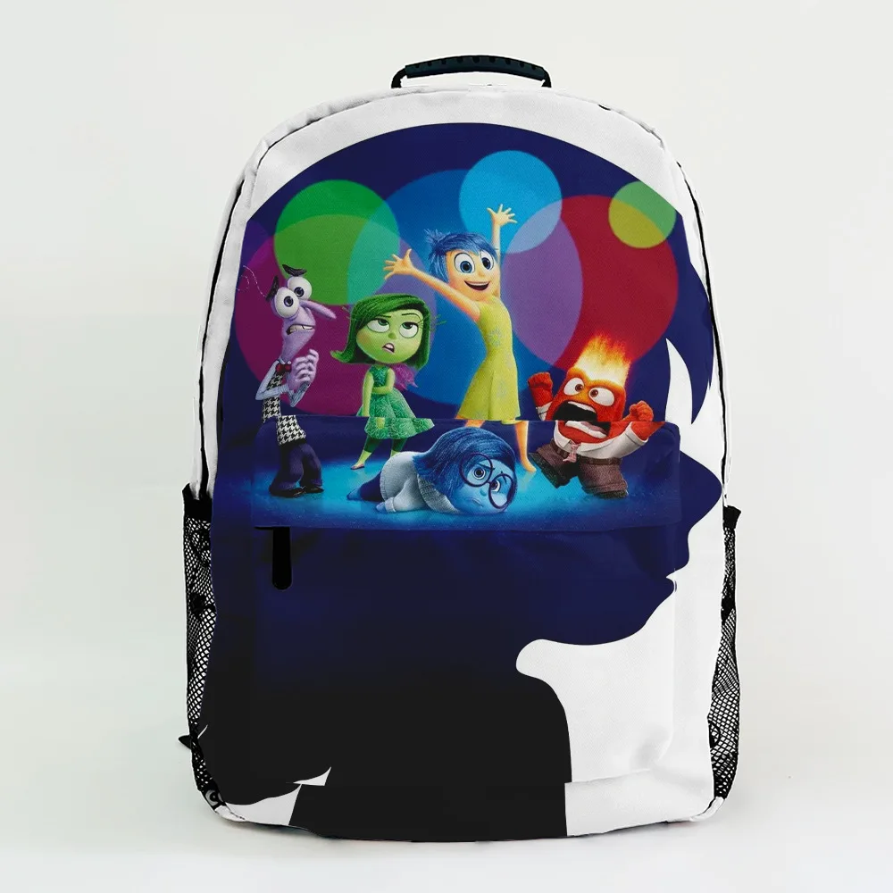 Inside Out 2 Cartoon Schoolbag Disney Anime Movie Joy Sadness Anger Print Backpack for Women Men Fashion Waterproof Backpack