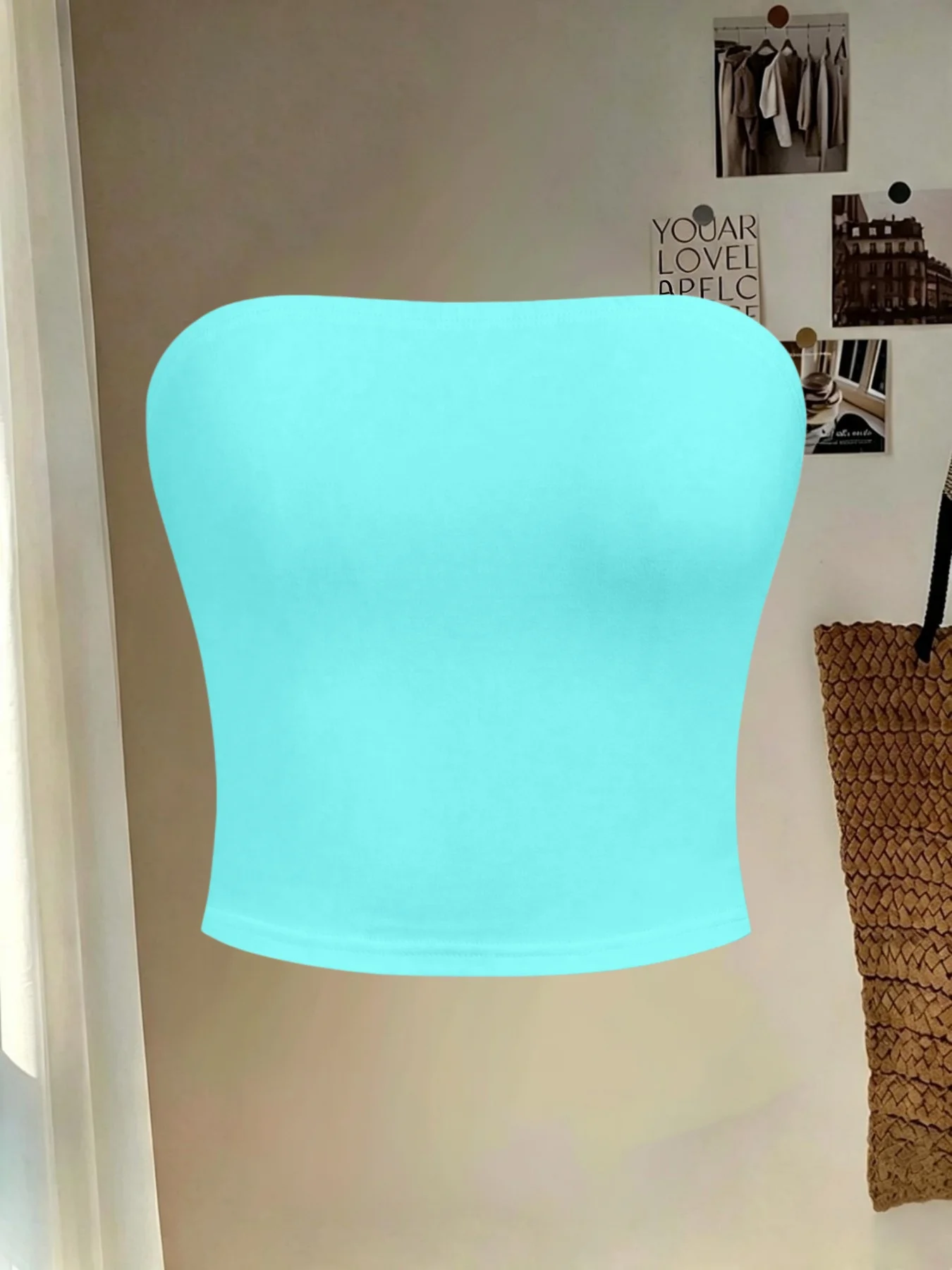 Women Strapless Bandeau Tube Top High Stretch Soft Skin‑Friendly Breathable Fabric Slim Fit Crop Top Basic Layering Y2K Daily Go