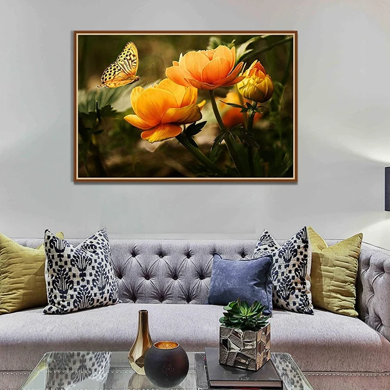 Алмазная живопись своими руками, полный набор искусственных элементов для детей и взрослых, алмазная вышивка бабочки, собирание нектара