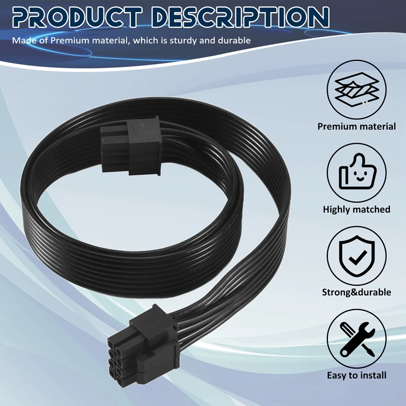 CPU 8 Pin Male To CPU 8 Pin (4+4 Pin) Male EPS-12V Motherboard Power Adapter Cable For Corsair Modular Power Supply 60Cm