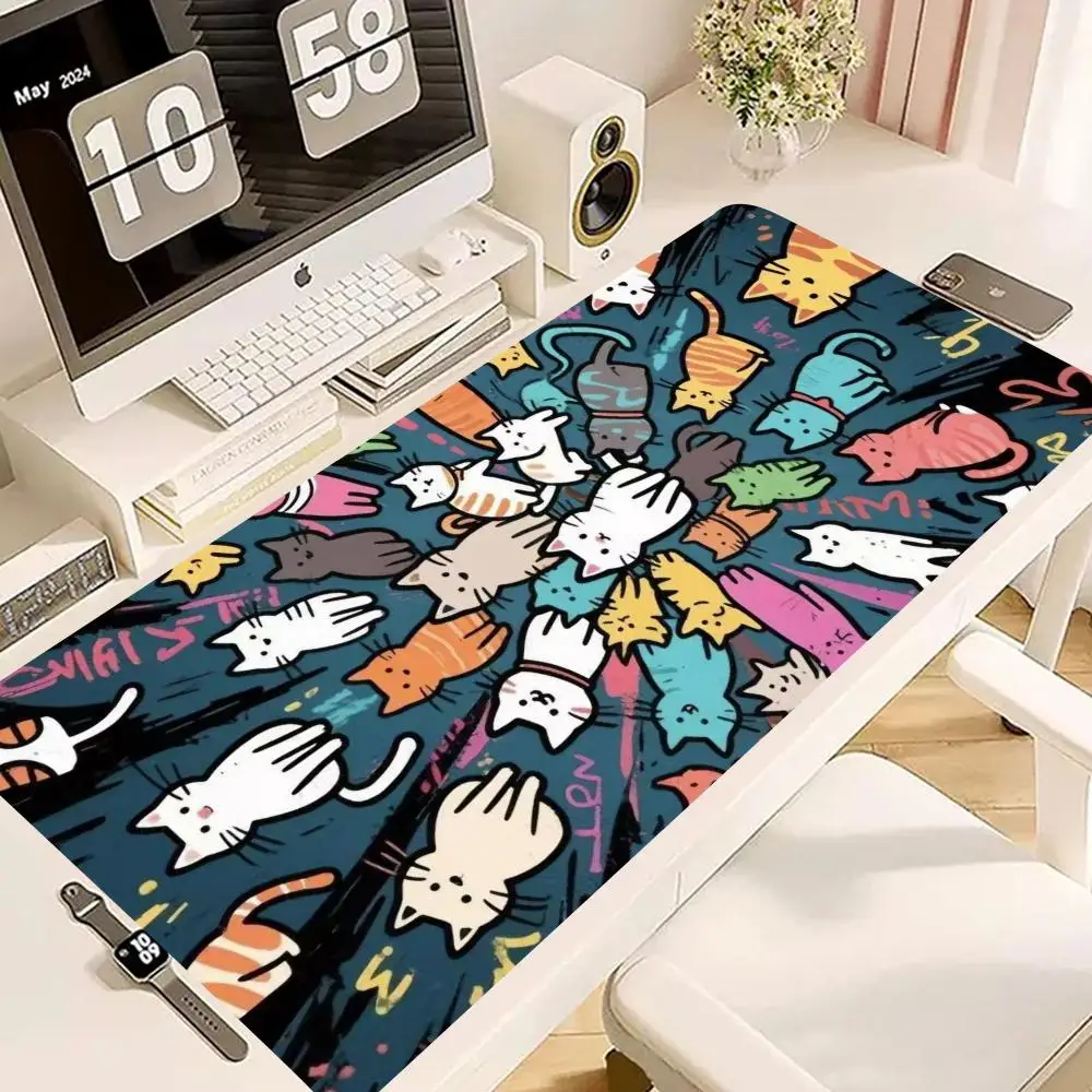 

Большой коврик для мыши, офисный коврик, резиновый противоскользящий коврик для мыши, настольный коврик, аксессуары для ПК, настольные аксессуары, универсальные для всех сценарий