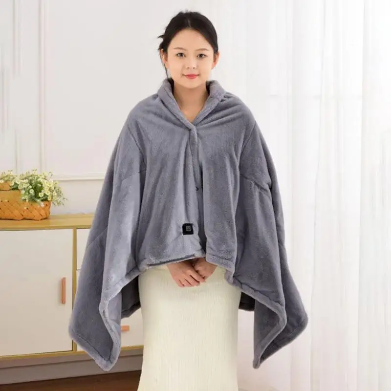 

Heating Blanket Throw 59x33.5 Inch Super Soft Heated Nap Blanket Poncho Wrap Adjustable Electric Lap Blanket Throw Breathable