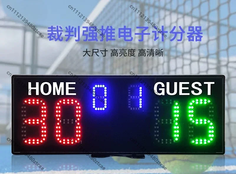 LED Electronic Scoreboard, Basketball Tennis Match Countdown Timer,Rechargeable Referee Digital Scoring Device,Screen LED Score