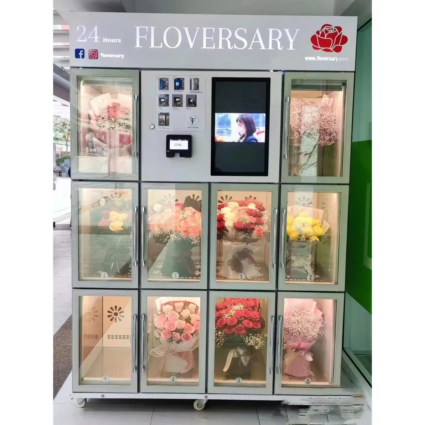 New Trend Automatic Flower Vending Machine Subway Use Fresh Flower Vending Machine For Sale