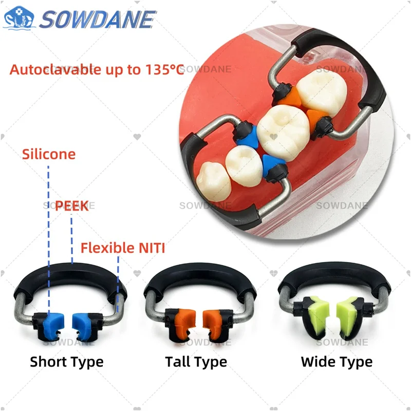 Dental NITI Clamping Ring Fit Palodent V3 System Nickel Titanium Sectional Matrice Band NITI PEEK Flexible Dentistry Tool