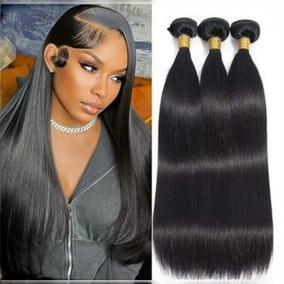 

Straight Bundles Human Hair Human Hair 1/3/4 Bundles Straight Hair 26 28 30 Inch Brazilian Virgin Deal Human Hair Extensions